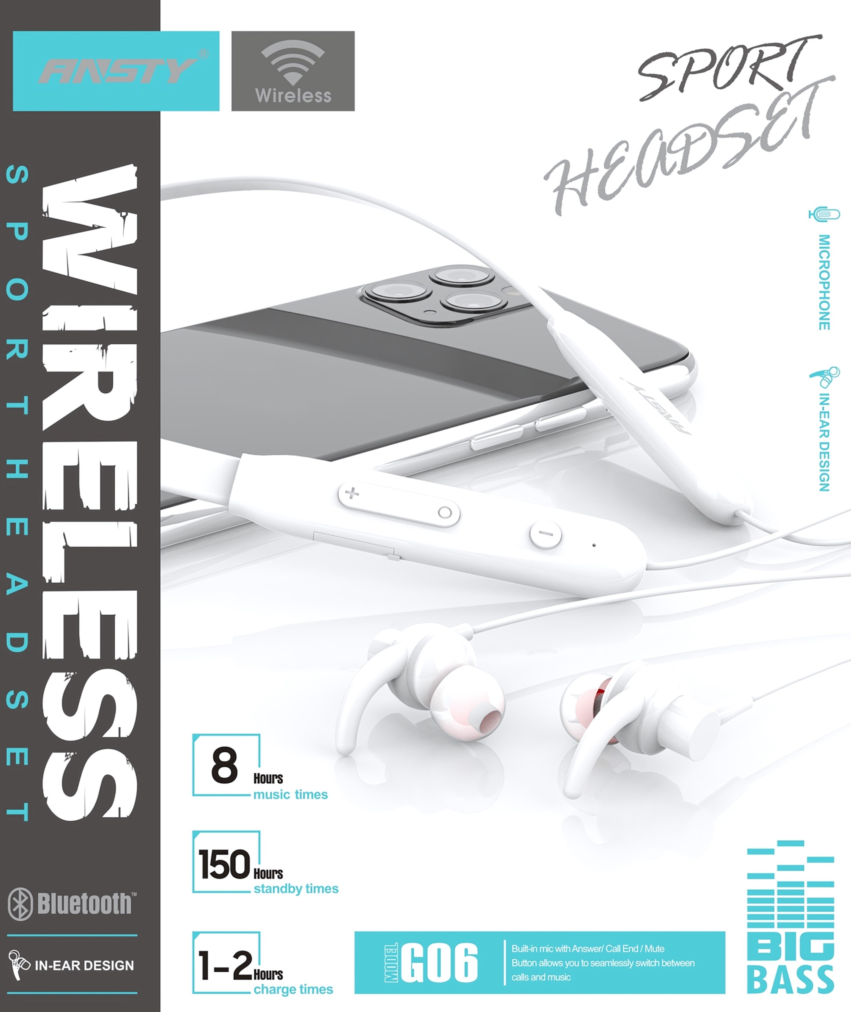 Magnet Wireless Neckband Blutooth Handfree View