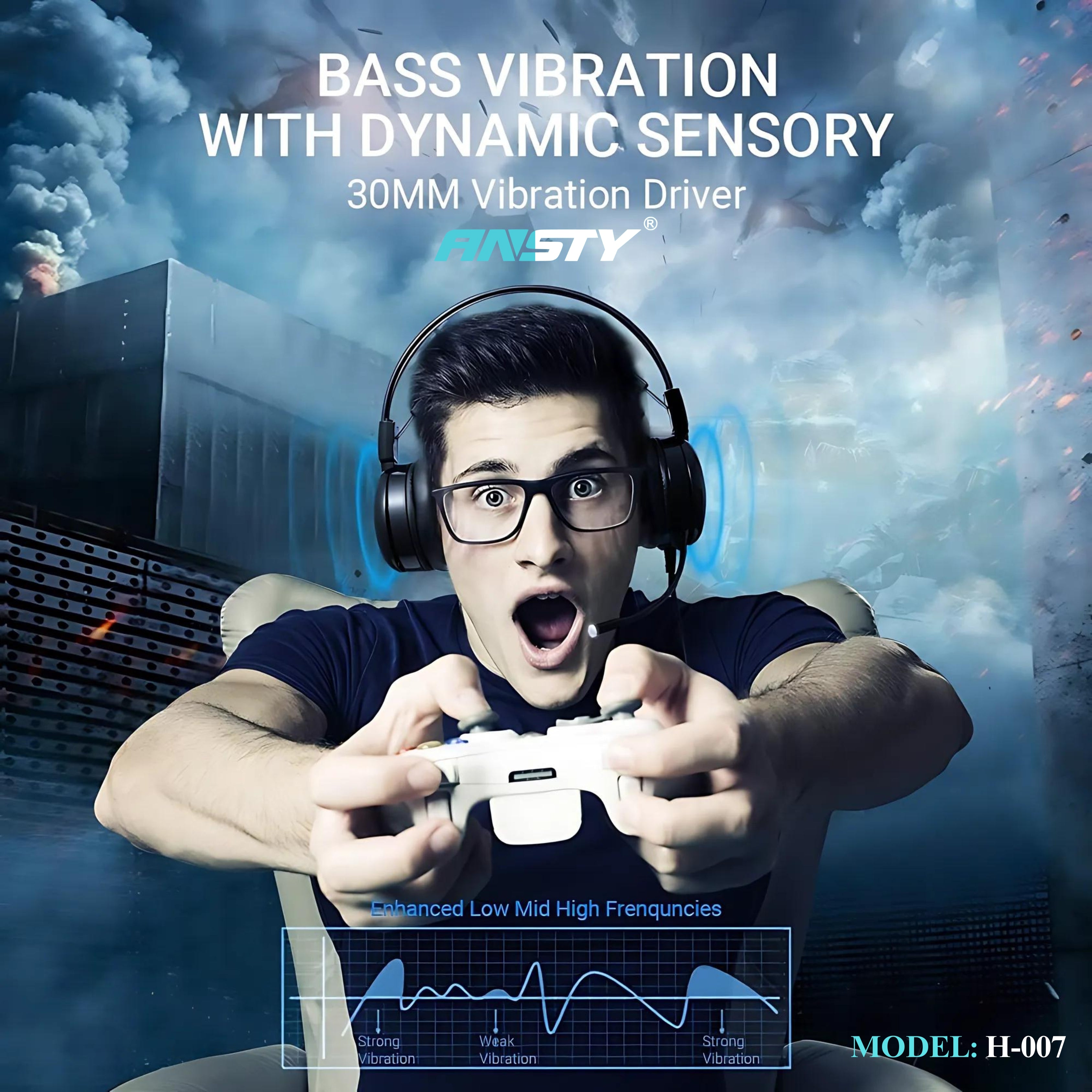 ANSTY RGB GAMING HEADPHONE HEADSET View