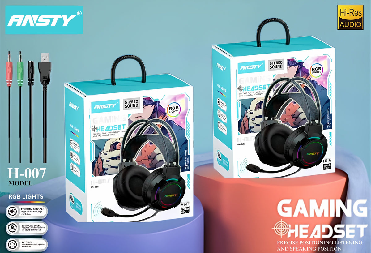 ANSTY RGB GAMING HEADPHONE HEADSET View