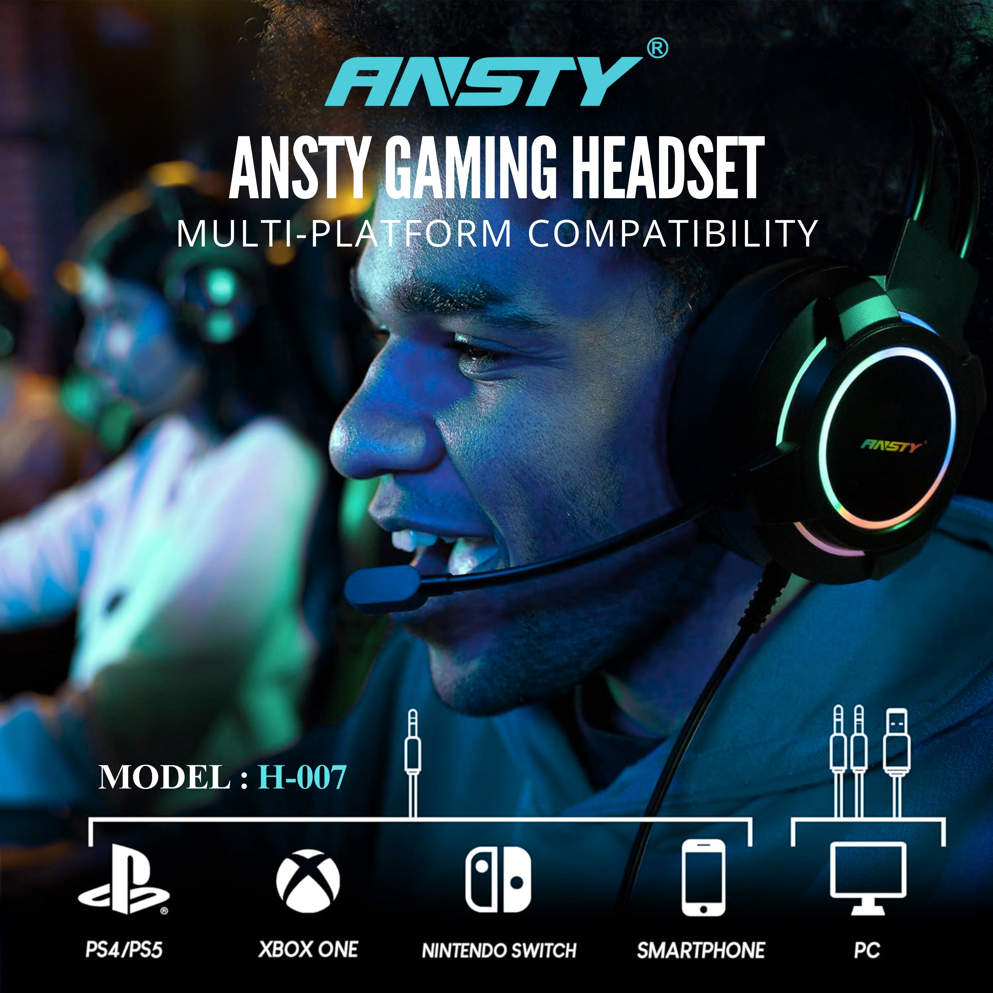 ANSTY RGB GAMING HEADPHONE HEADSET View