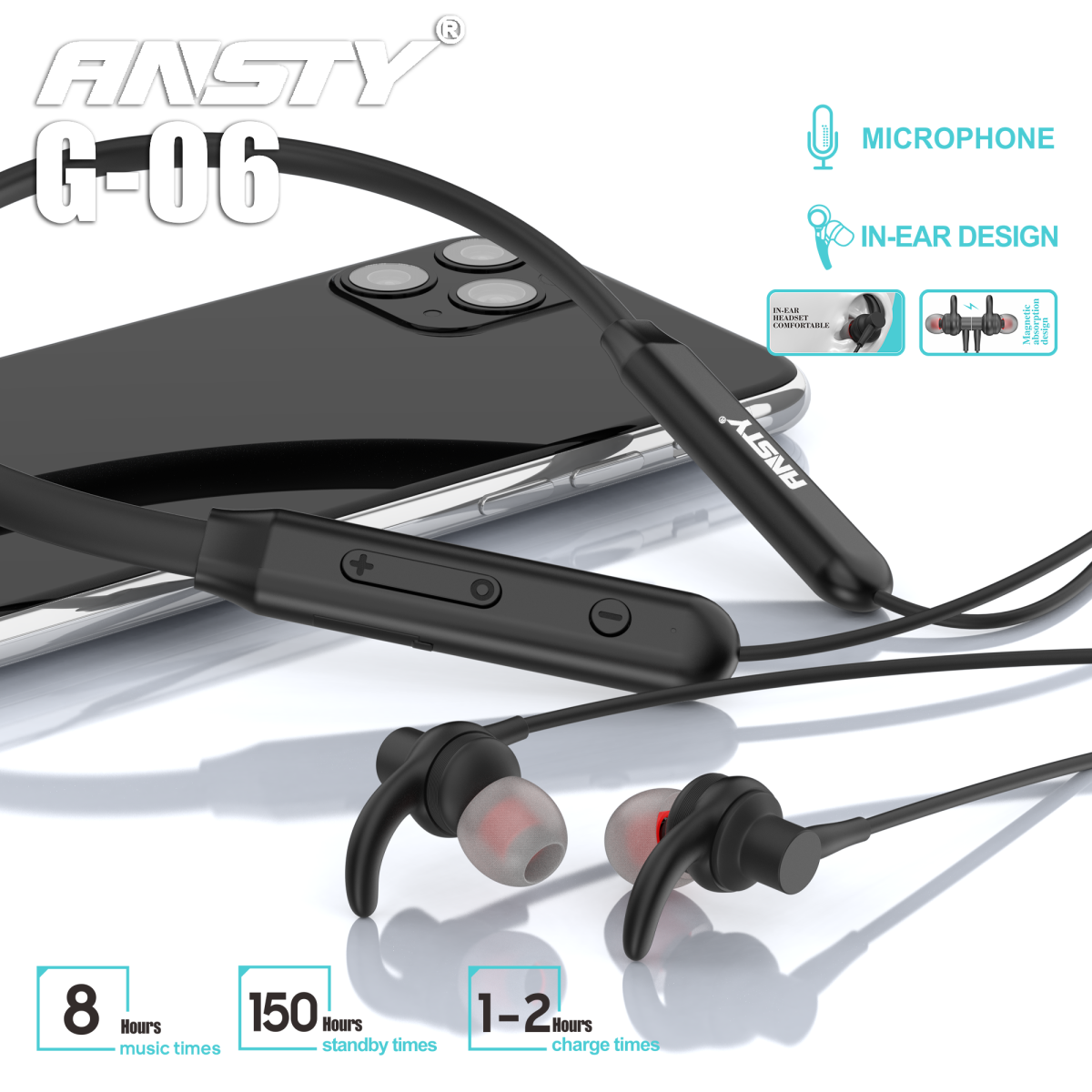 Magnet Wireless Neckband Blutooth Handfree View