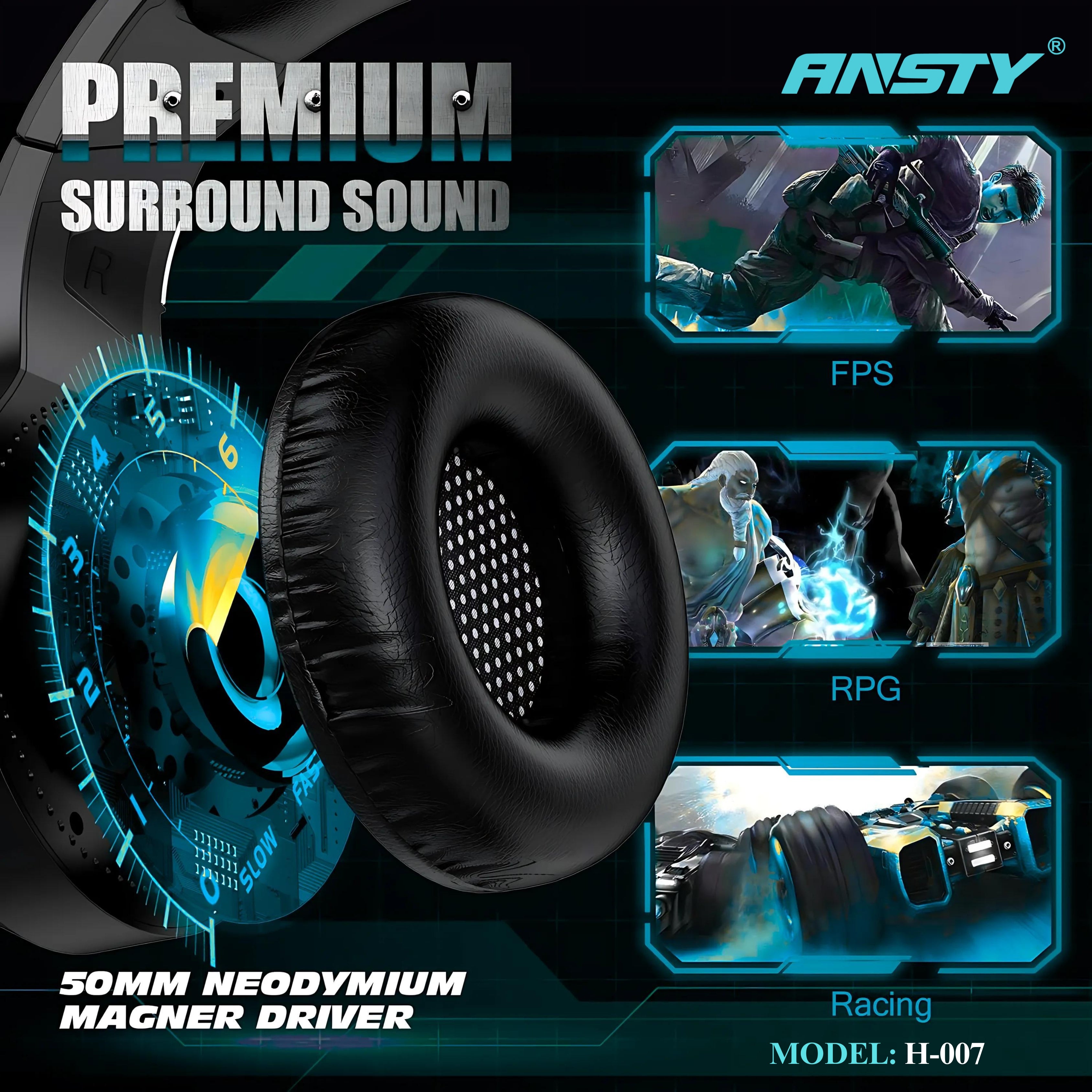 ANSTY RGB GAMING HEADPHONE HEADSET View